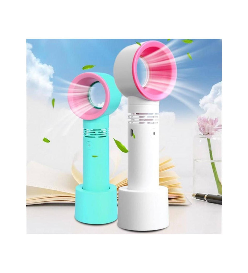 Rechargeable USB Bladeless Fan Portable Handheld Cooling Desk Mini Fan - Cart2u.ro