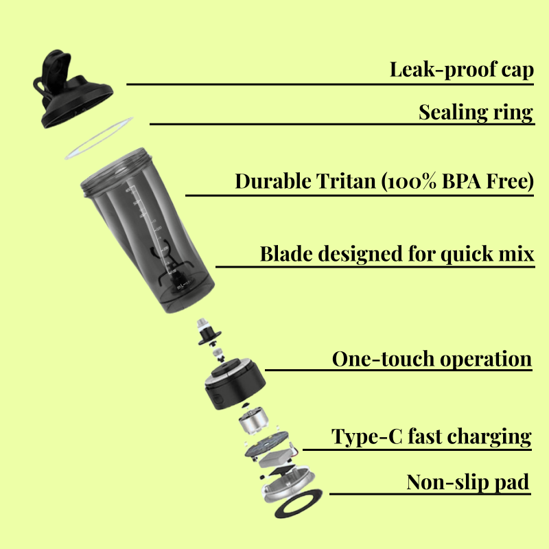 Electric Protein Shaker Bottle, Rechargeable Protein Shaker - Cart2u.ro