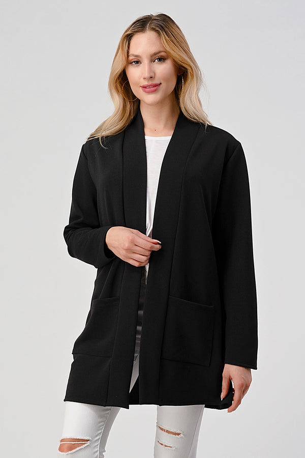 Light, Solid Cardigan with Front Pockets - Cart2u.ro