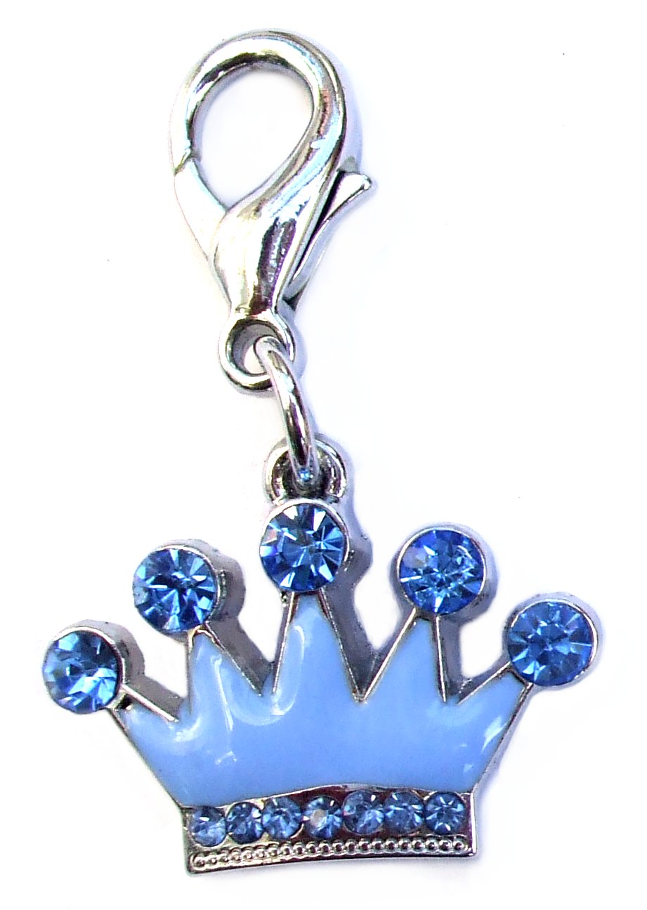 Crown Crystal & Enamel Pet Dog Cat Charms