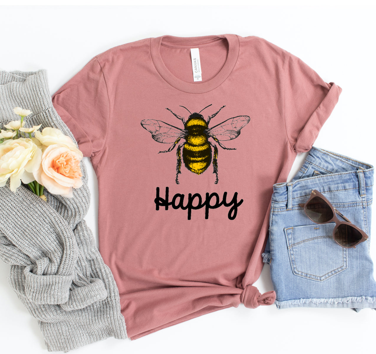 Bee Happy T-shirt - Cart2u.ro