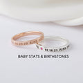 New Mom Ring, First Time Mother Gift, Baby Name Ring - Cart2u.ro