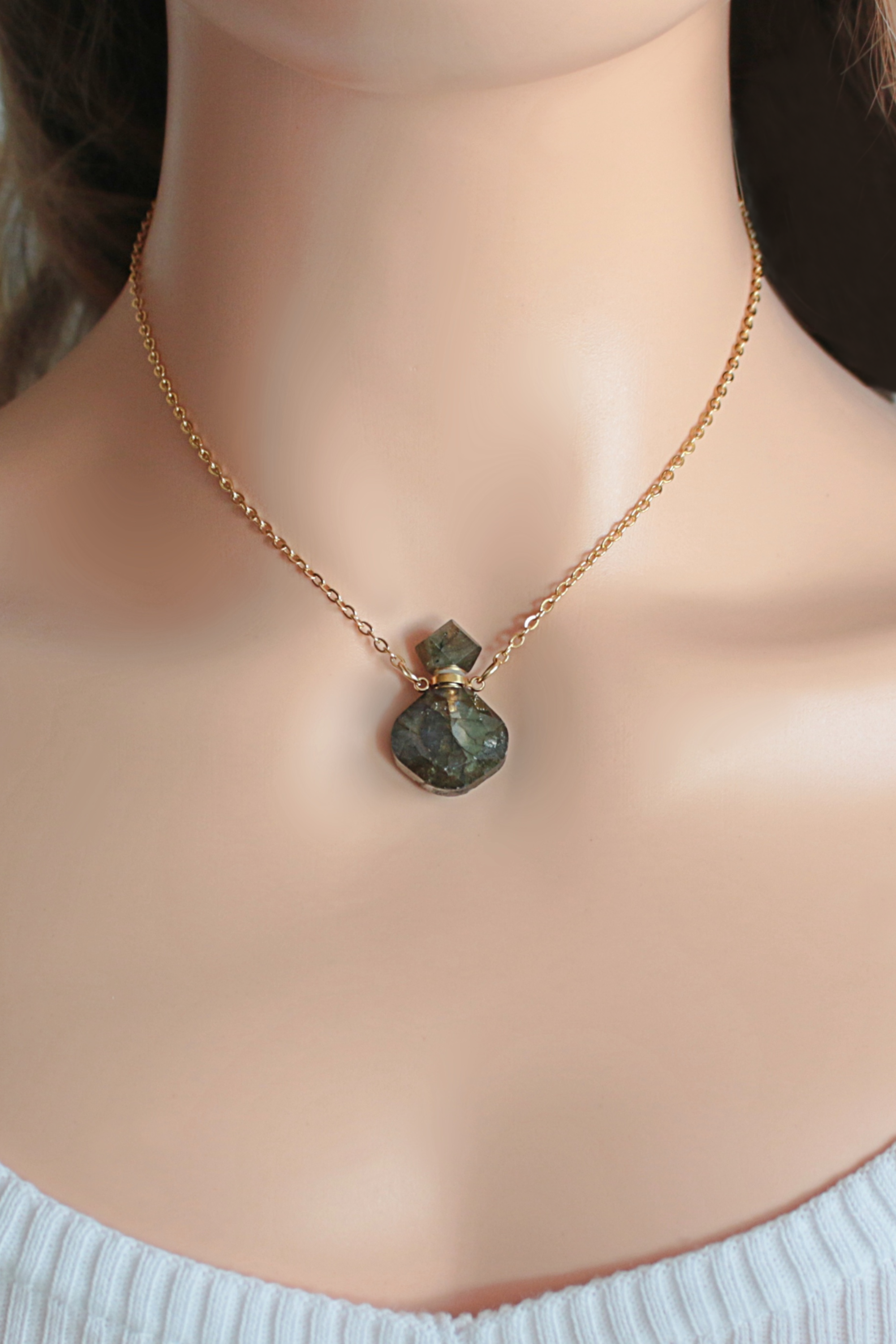Luxury Mini Crystals Bottles | 24 Karats Natural Crystals Necklaces - Cart2u.ro