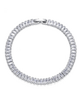 Icy Tennis Bracelet 925 Sterling Silver & 18 Karats Gold Plated.