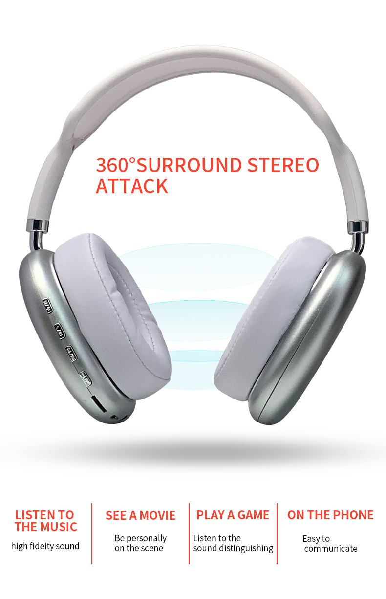2021 New Wireless Headset HIFI Stereo Bluetooth Headphones - Cart2u.ro