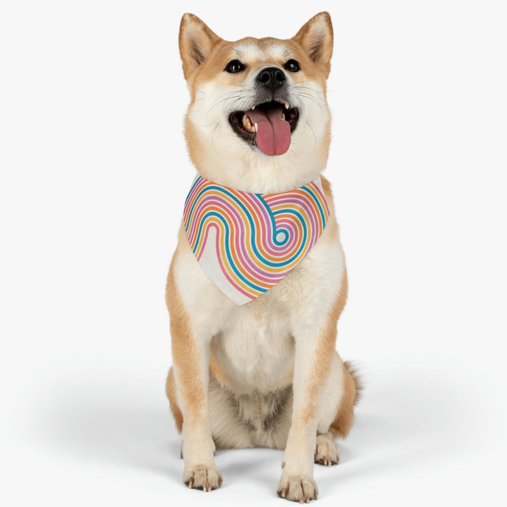 FAST SELLER Pet Bandana Collar - Retro Swirl - Cart2u.ro