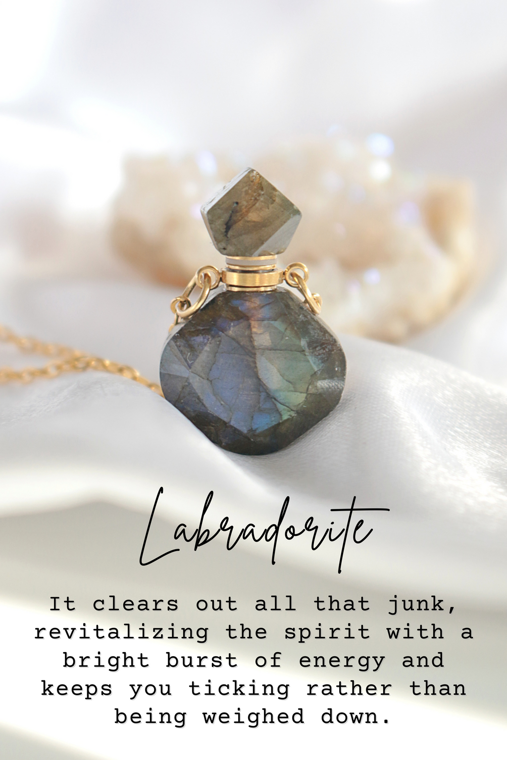 Luxury Mini Crystals Bottles | 24 Karats Natural Crystals Necklaces - Cart2u.ro