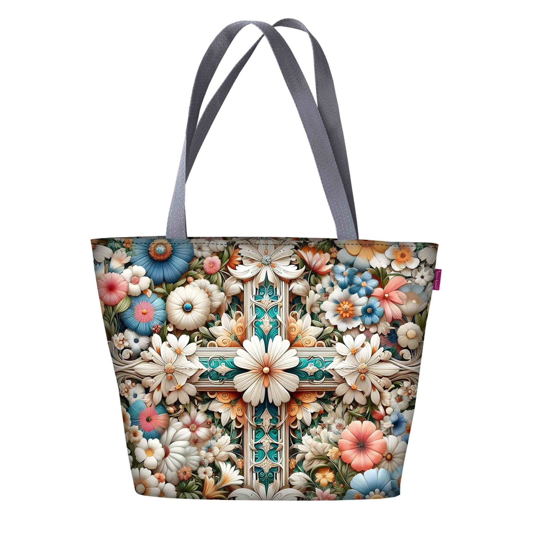 Margaret Shoulder Bag In Canvas Holiday Line Bertoni - Cart2u.ro