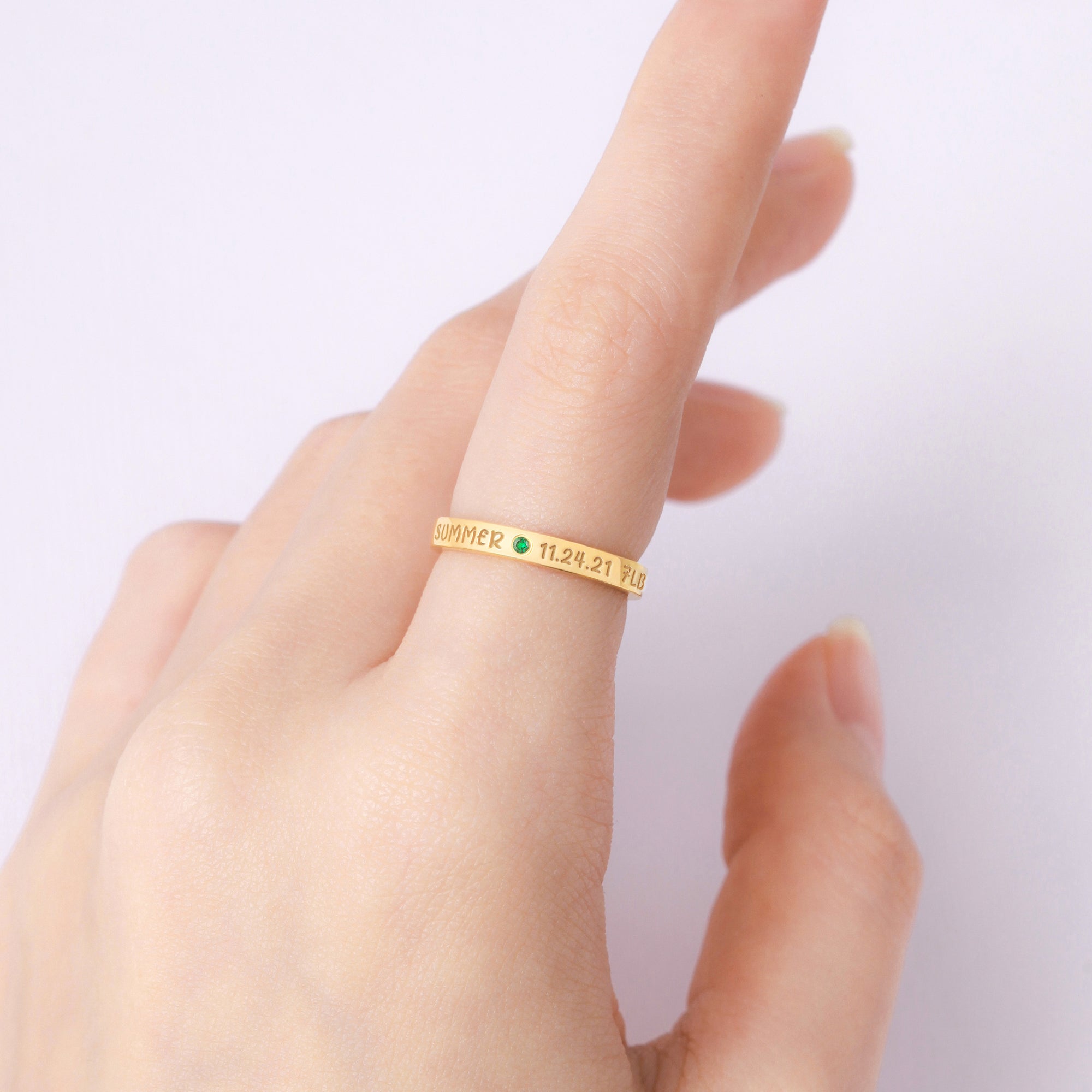 New Mom Ring, First Time Mother Gift, Baby Name Ring - Cart2u.ro