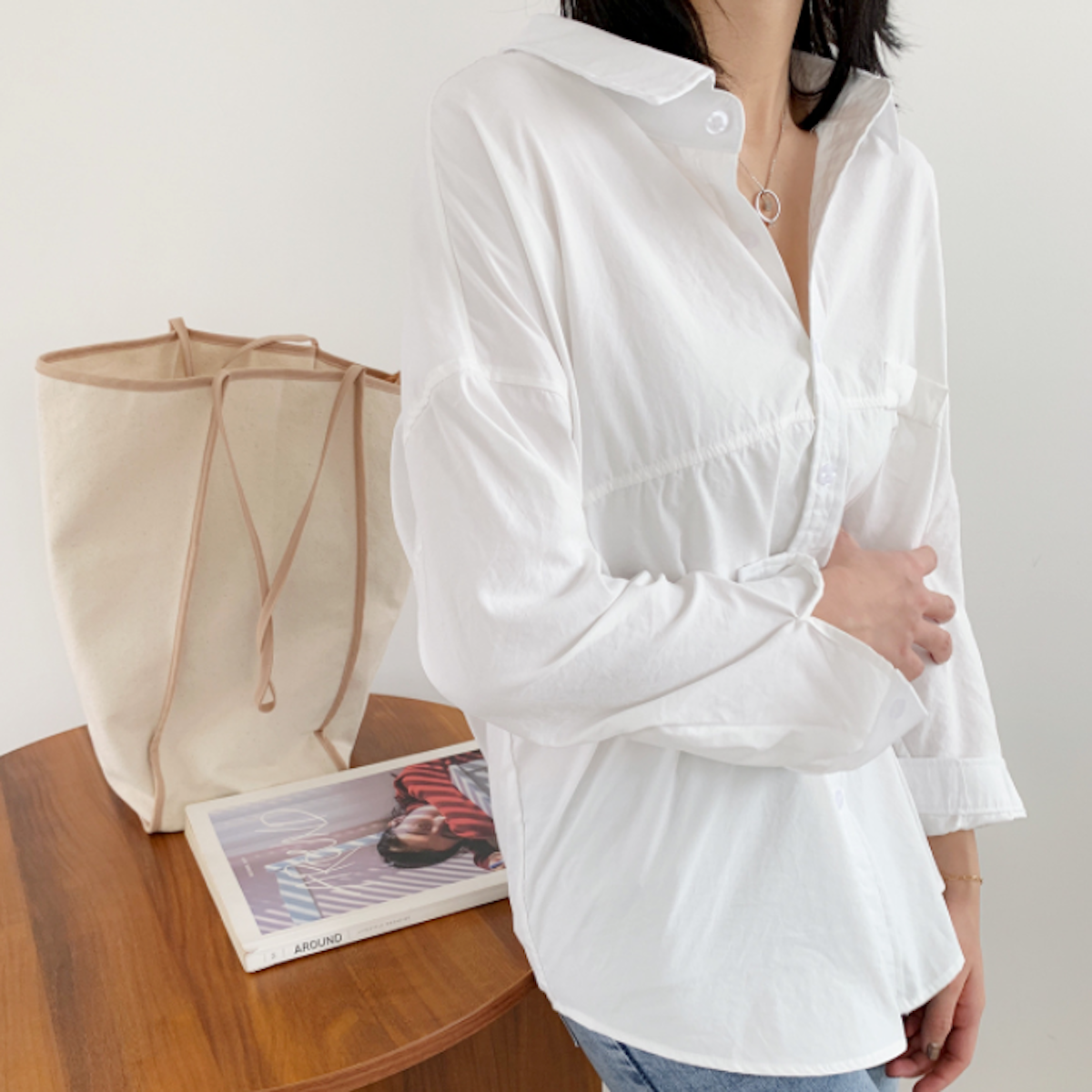 Womens Relaxed Fit Longline Shirt - Cart2u.ro