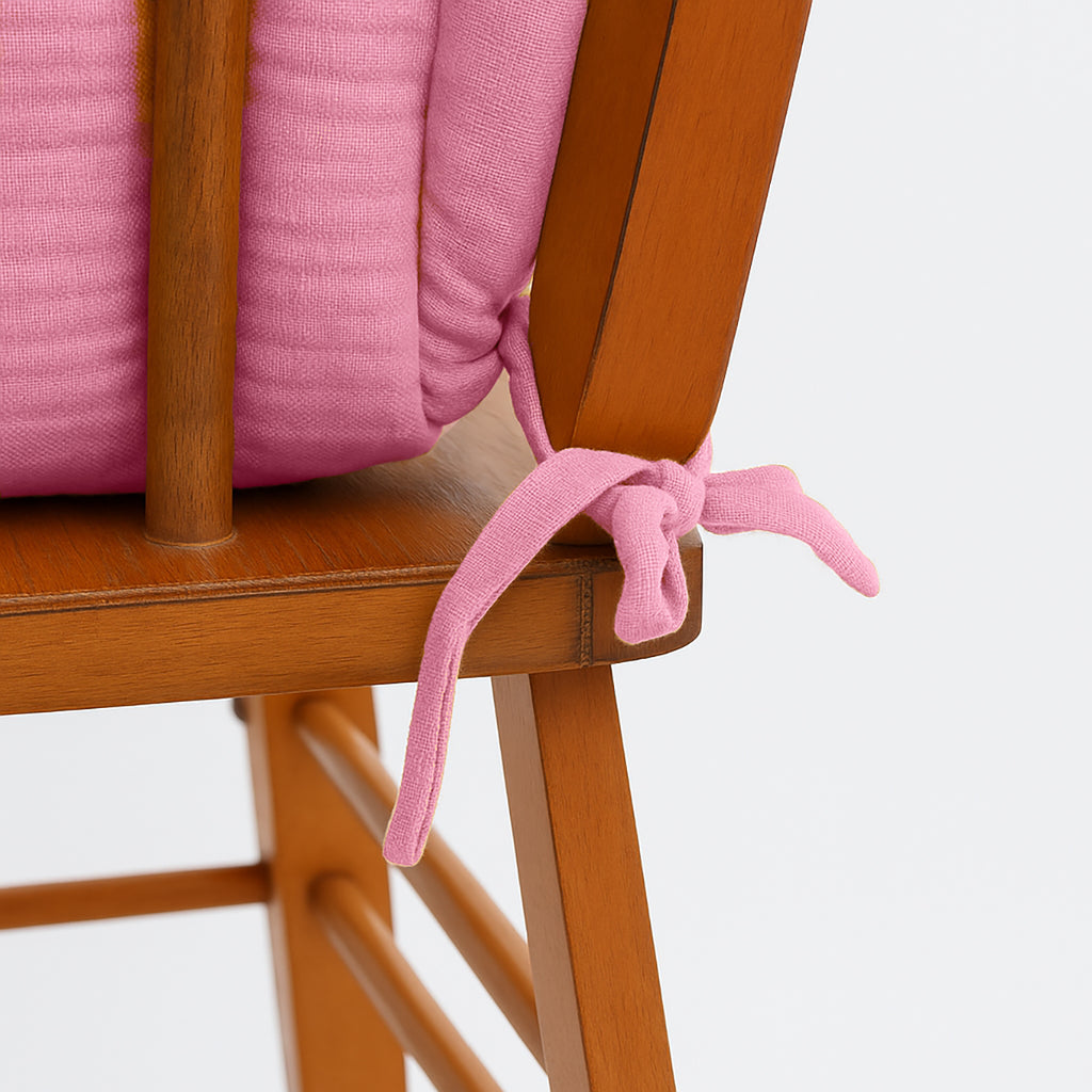 Cushion High Chair in Organic Cotton - Pink - Cart2u.ro
