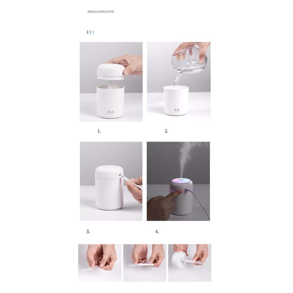 Portable Air Humidifier Aroma Essential Oil Diffuser for Car Home - Cart2u.ro