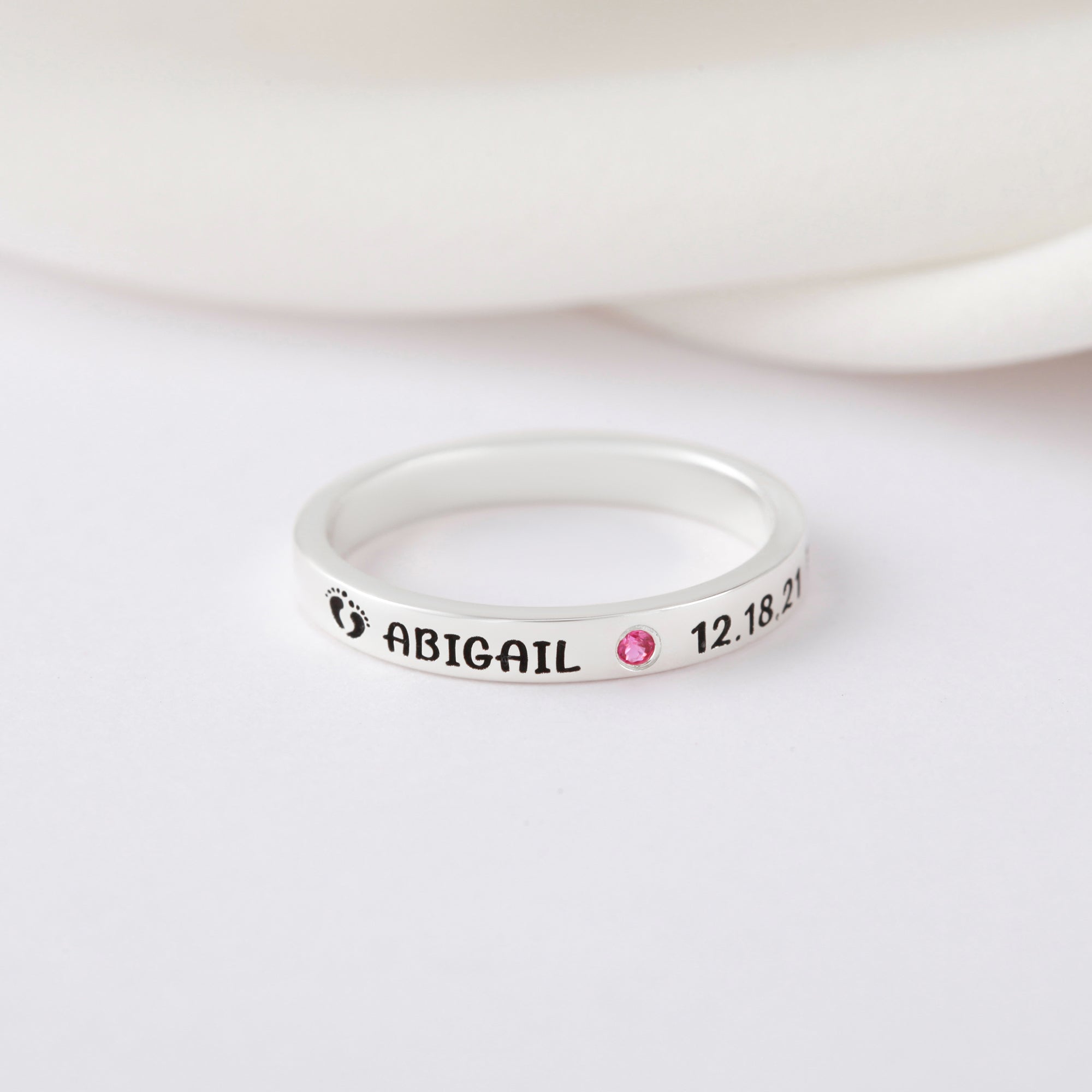New Mom Ring, First Time Mother Gift, Baby Name Ring - Cart2u.ro