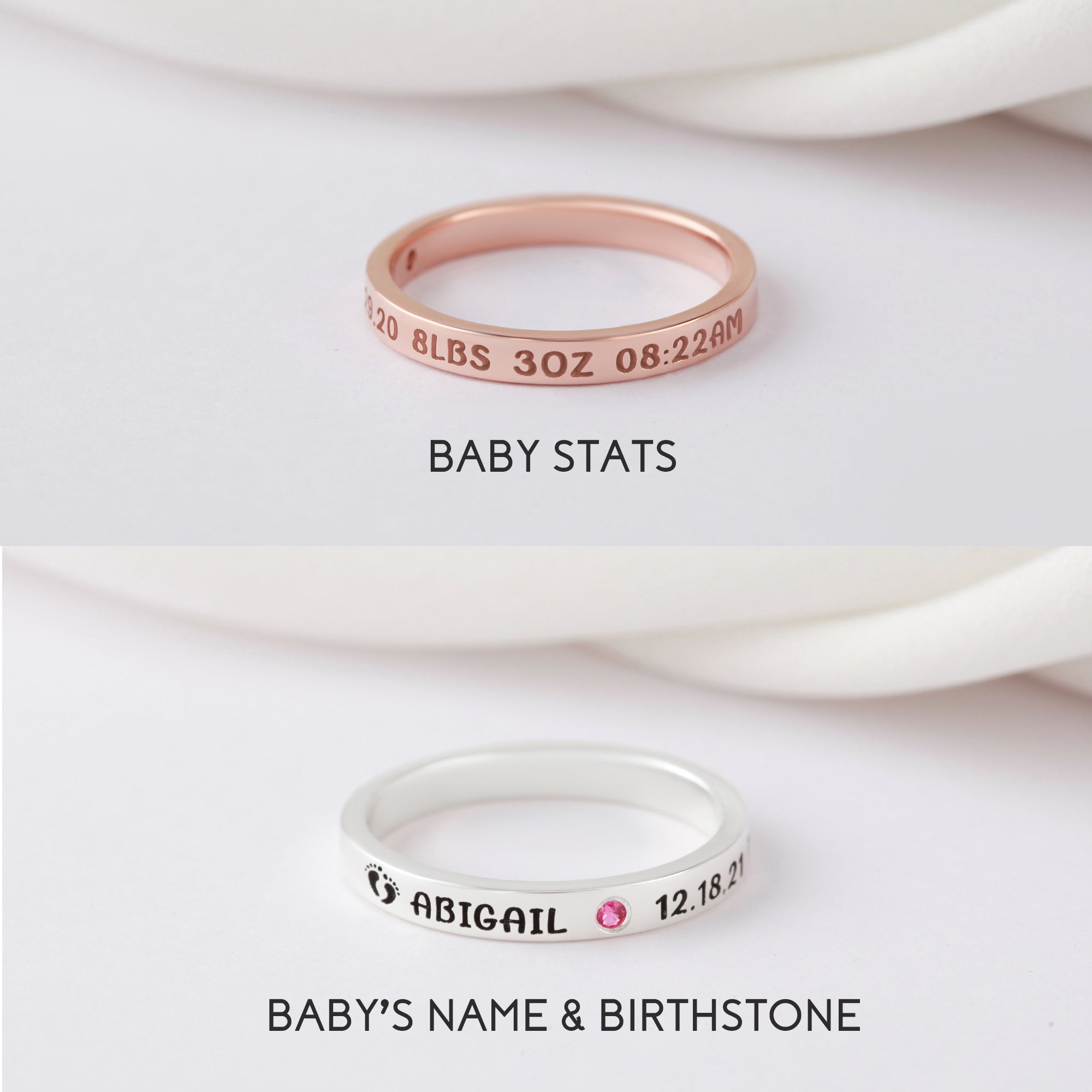New Mom Ring, First Time Mother Gift, Baby Name Ring - Cart2u.ro