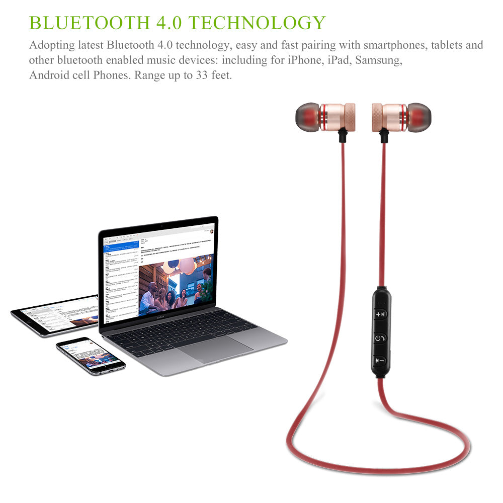Wireless Bluetooth 4.0 Headset Sports Earphones - Cart2u.ro