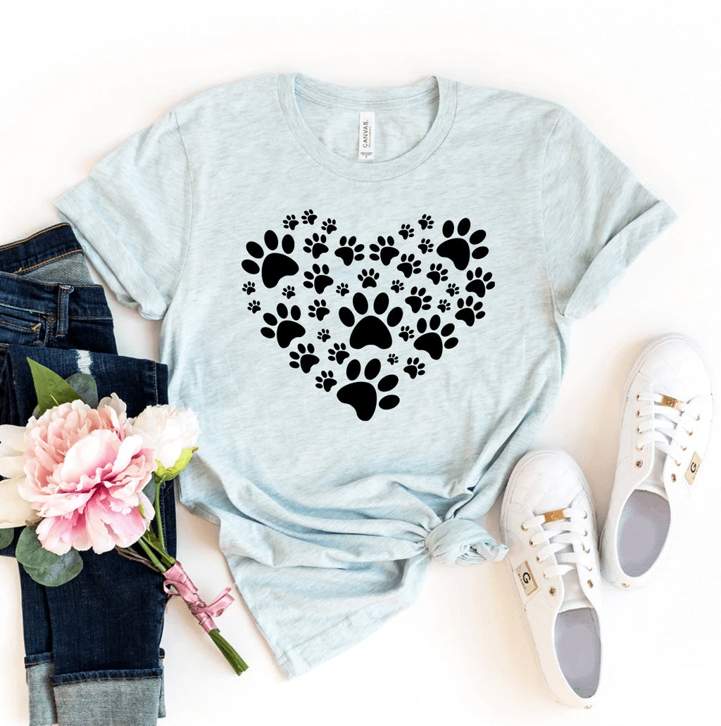 Paw Heart T-shirt - Cart2u.ro
