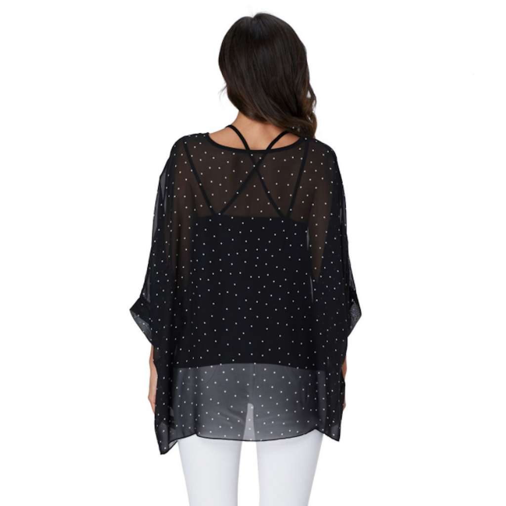 Womens Polkadot Chiffon Tunic Top - Cart2u.ro
