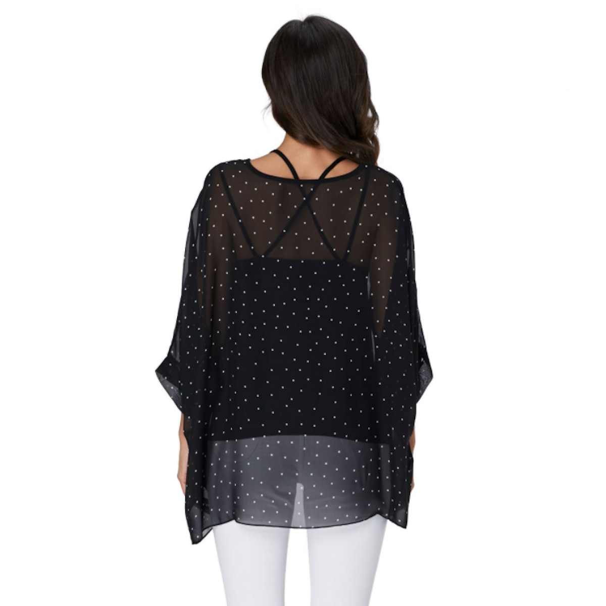 Womens Polkadot Chiffon Tunic Top - Cart2u.ro