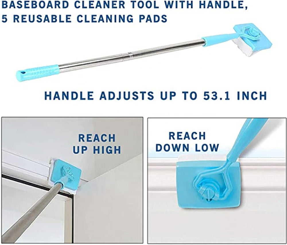 Baseboard Buddy Retractable Household Universal Cleaning Brush Mop - Cart2u.ro