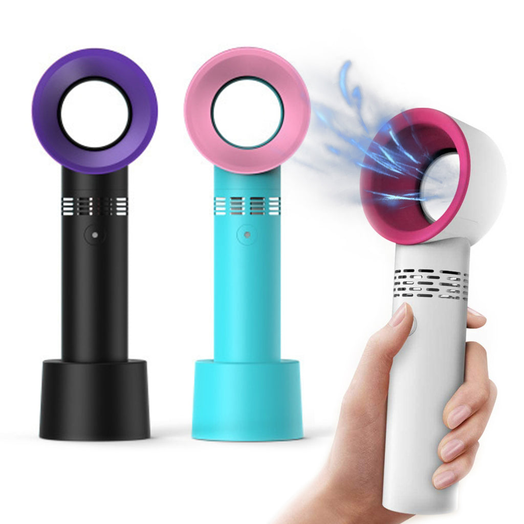 Rechargeable USB Bladeless Fan Portable Handheld Cooling Desk Mini Fan - Cart2u.ro