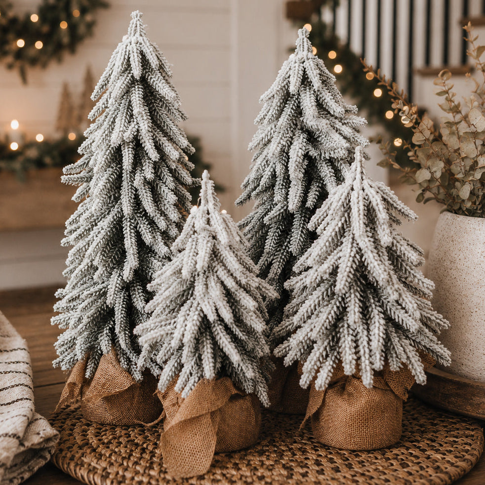 Snow Trees | Flocked Christmas Tree Decor Sets - Cart2u.ro
