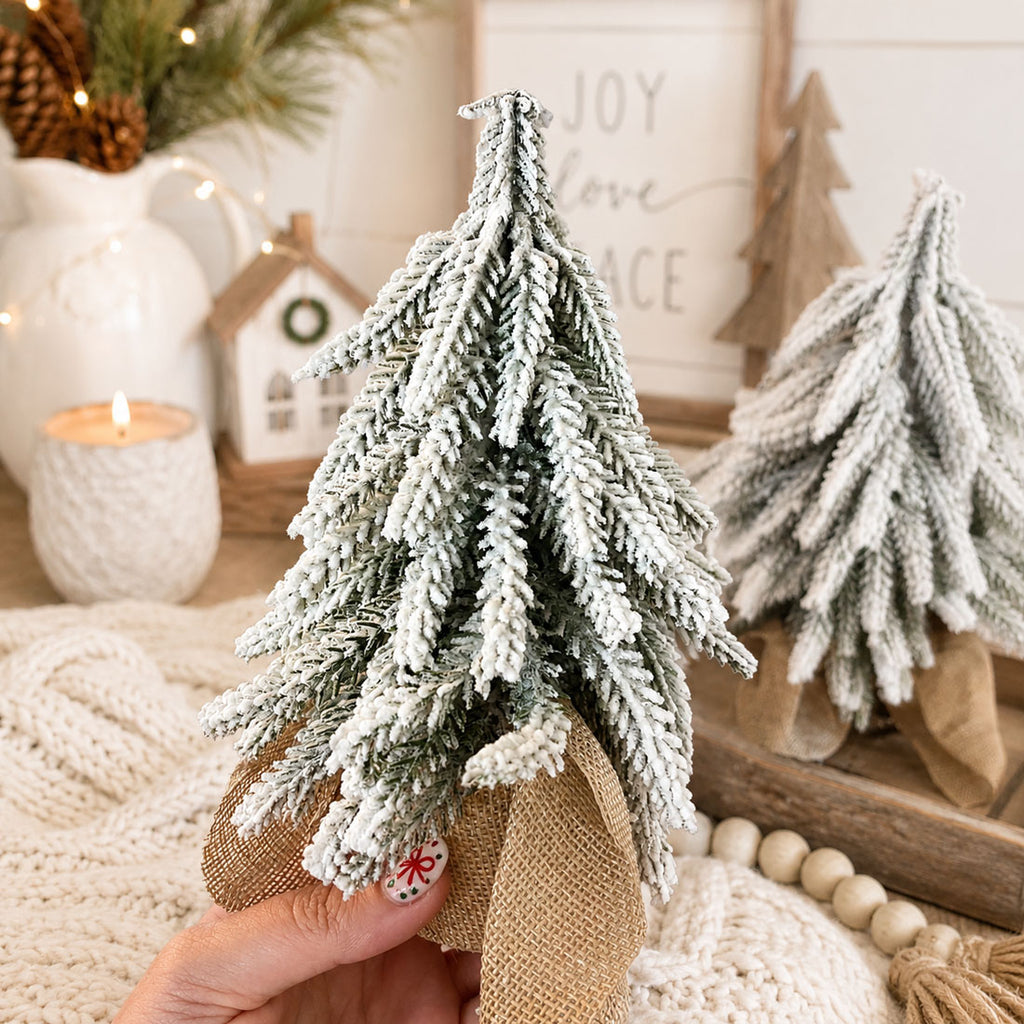 Snow Trees | Flocked Christmas Tree Decor Sets - Cart2u.ro