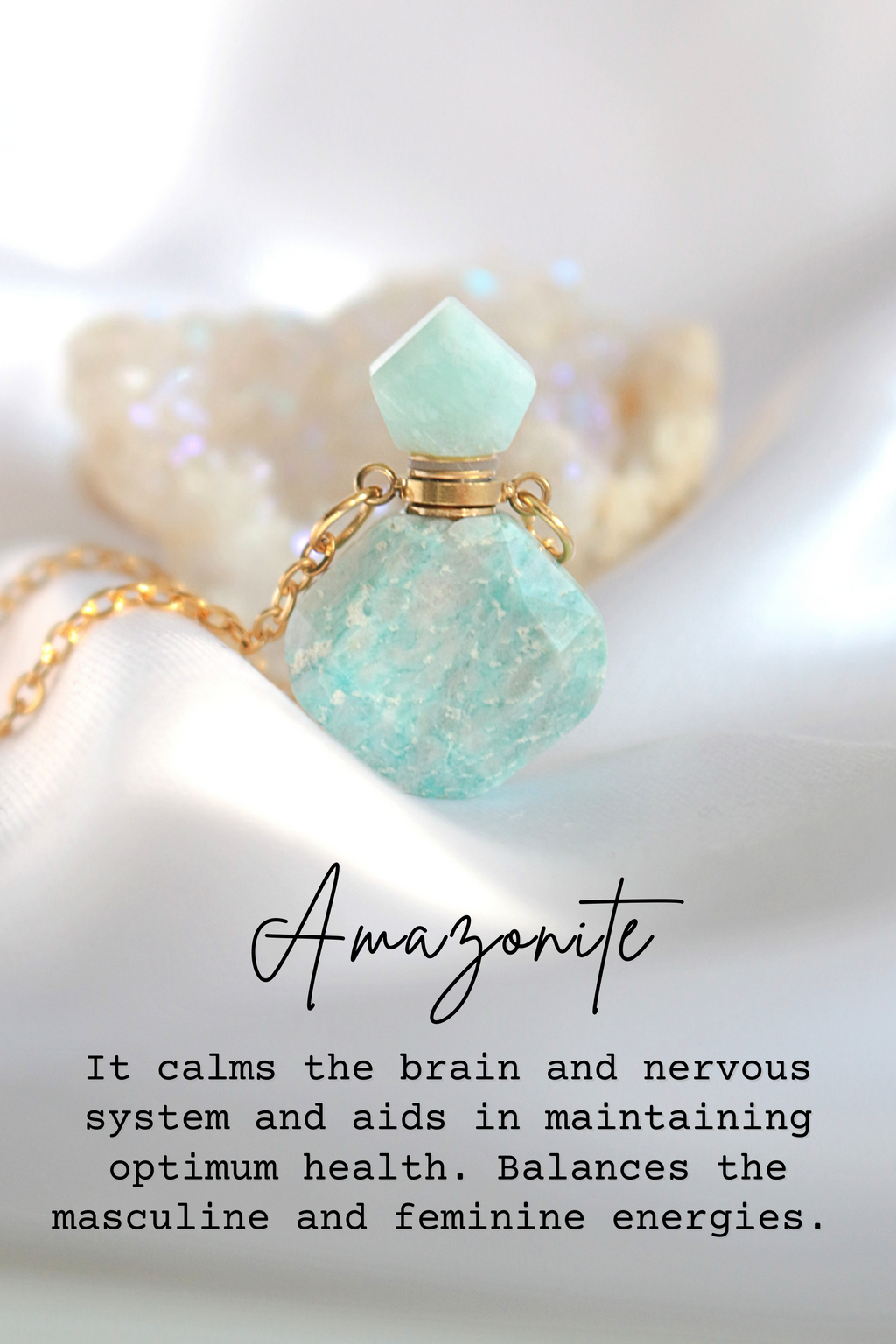 Luxury Mini Crystals Bottles | 24 Karats Natural Crystals Necklaces - Cart2u.ro