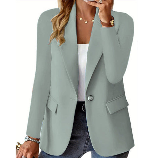Ins Lapel Button Jacket Fashion Commuter Casual Suit Jacket Women's - Cart2u.ro