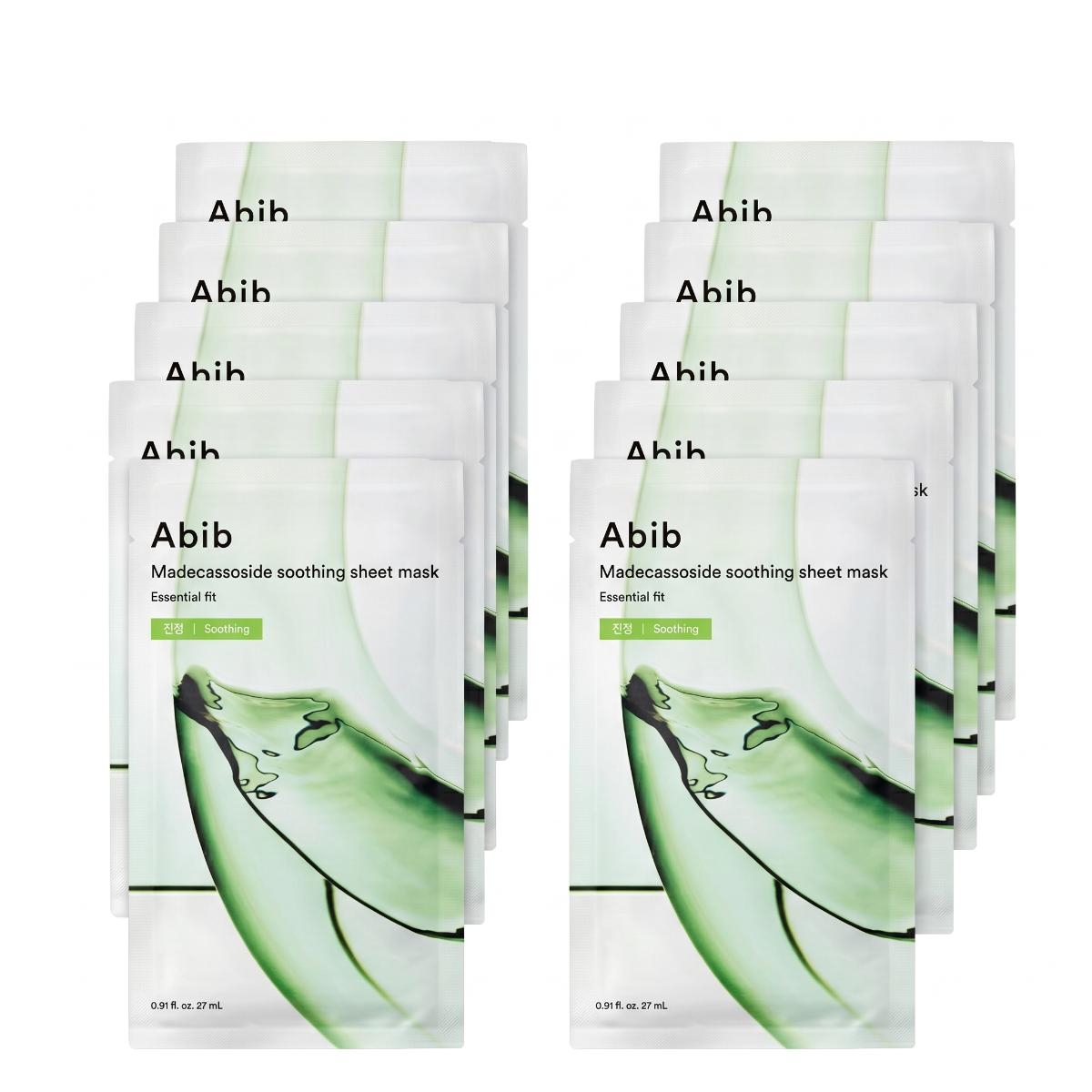 Abib Madecassoside Soothing Sheet Mask Essential Fit 10 Sheets