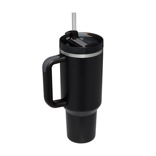 40 Oz Tumbler With Handle Straw Insulated, Stainless Steel Spill Proof - Cart2u.ro