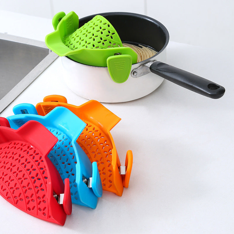 Kitchen Gadgets Silicone Pot Side Drain Stopper - Cart2u.ro