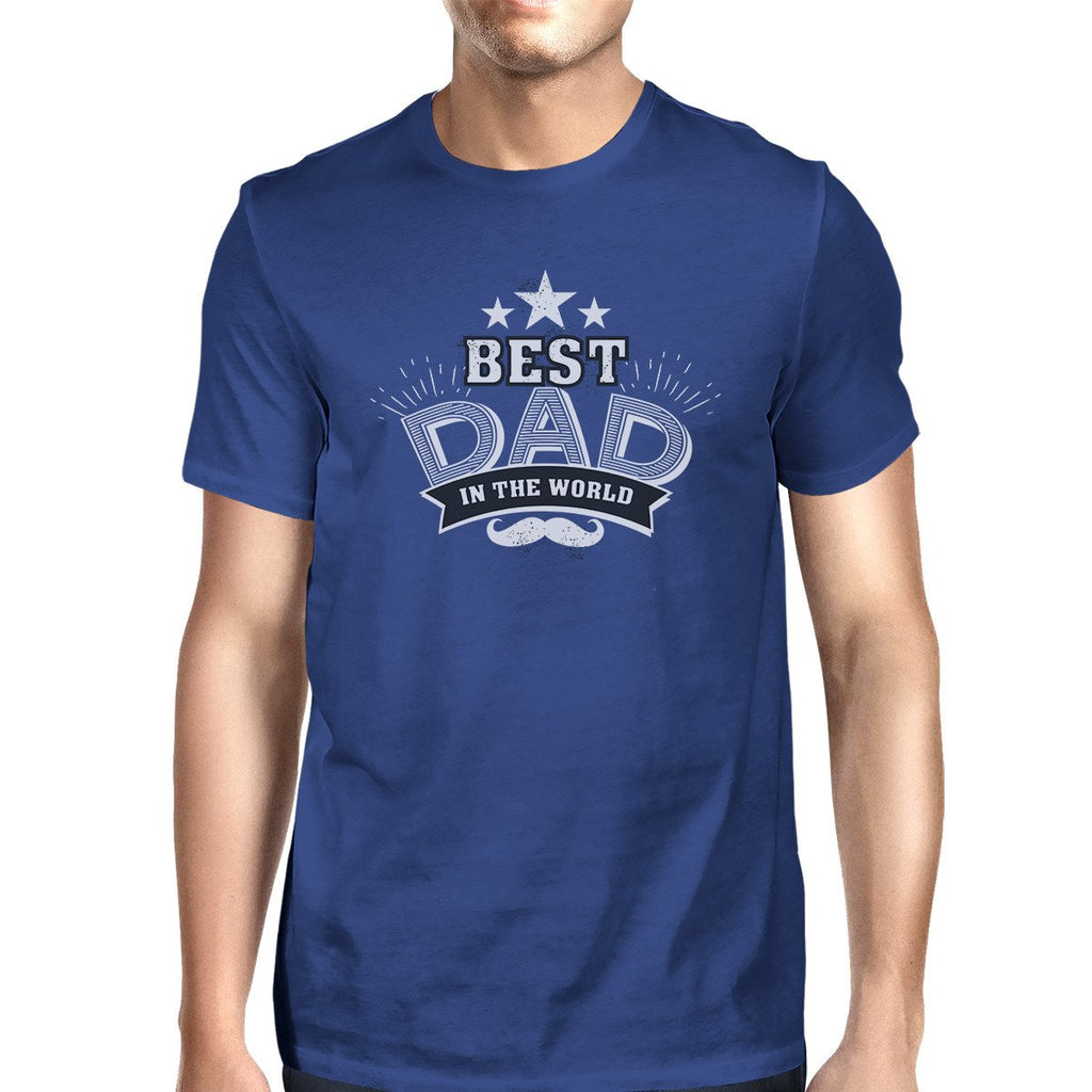 Best Dad In The World Mens Blue Vintage Tee Cute - Cart2u.ro