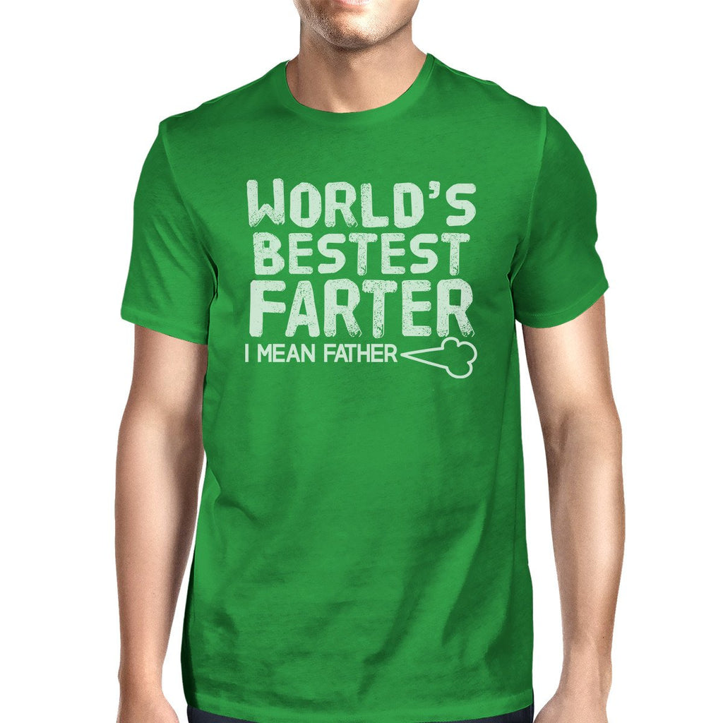 World's Bestest Farter Mens Green Round Neck - Cart2u.ro