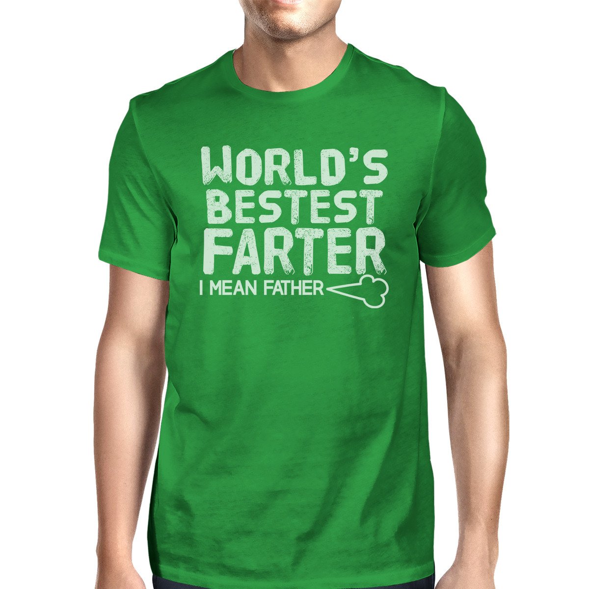 World's Bestest Farter Mens Green Round Neck - Cart2u.ro