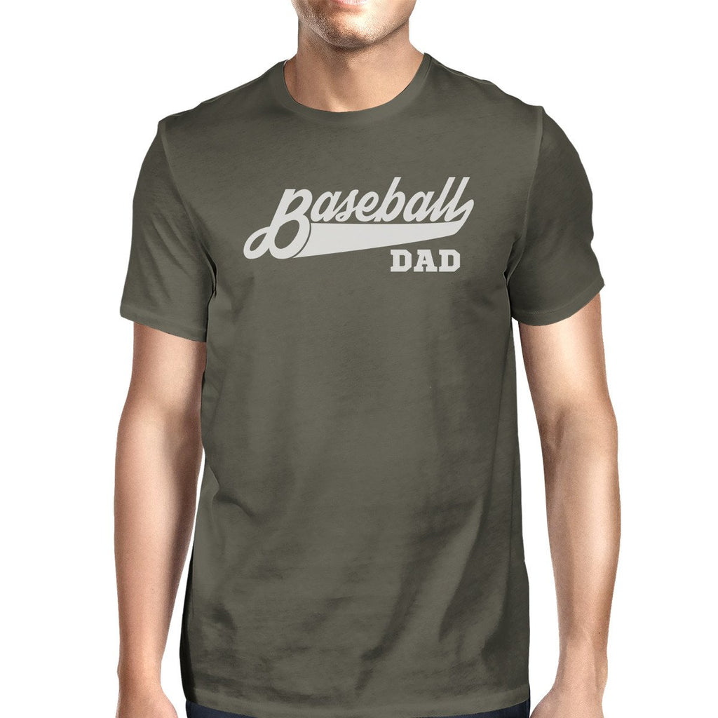 Baseball Dad Men's Dark Gray Cotton Shirt Funny - Cart2u.ro