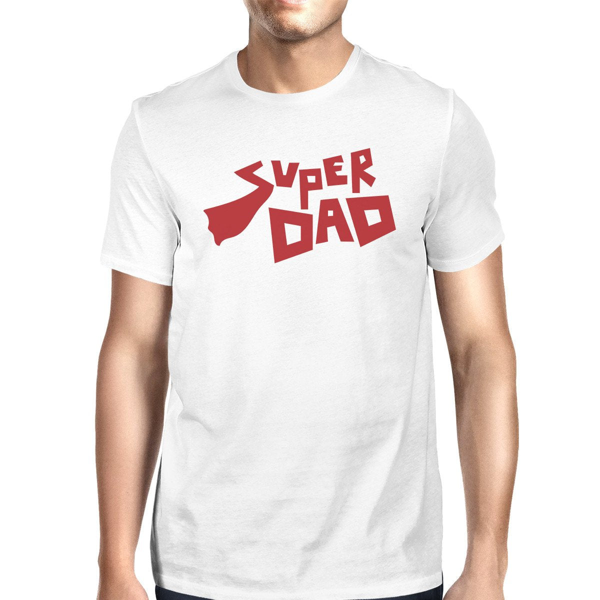 Super Dad Father Day Gift T-Shirt White Cotton - Cart2u.ro