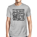 The Most Awesome Dad Men's Grey Short Sleeve Top