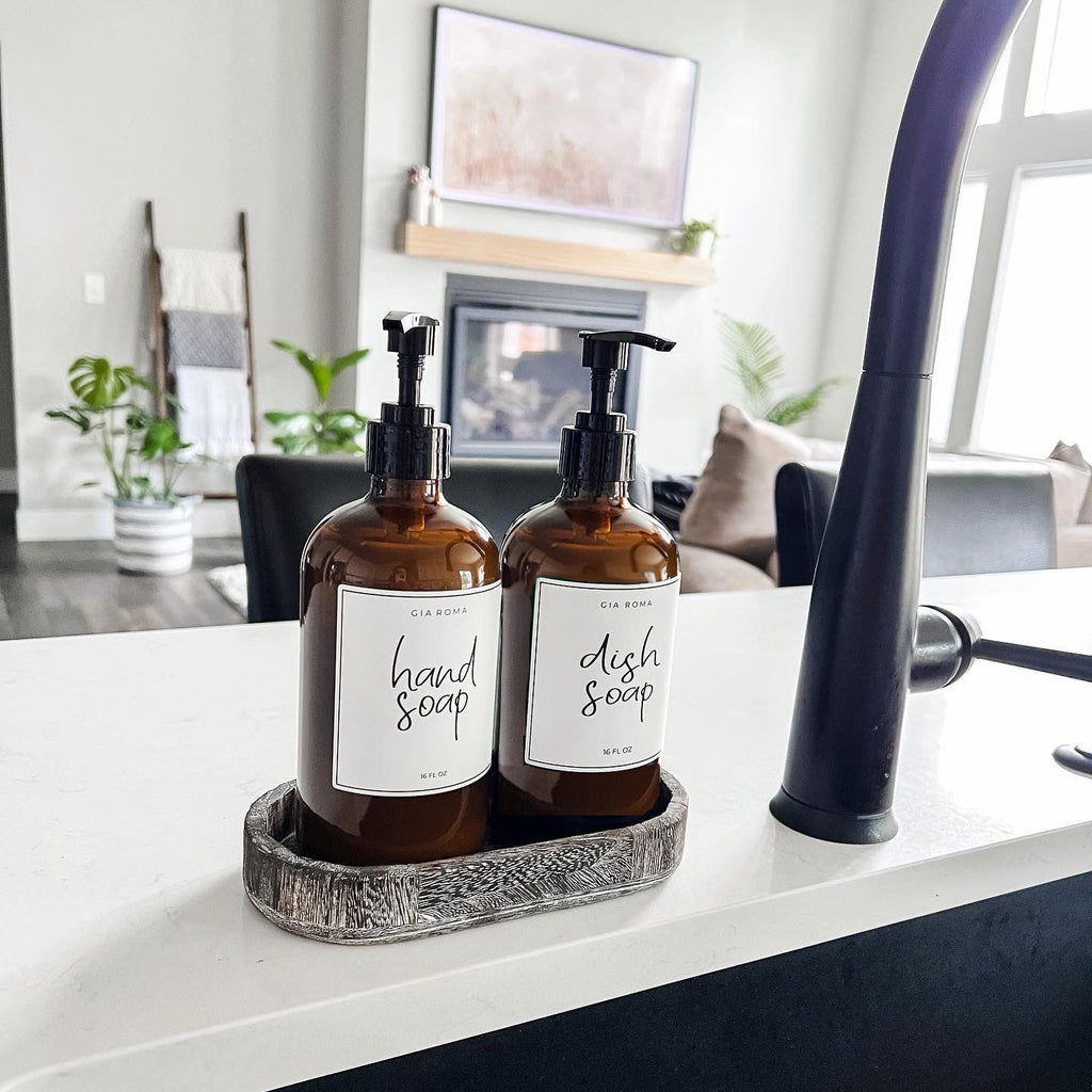 16oz Glass Amber | White Label - Cart2u.ro