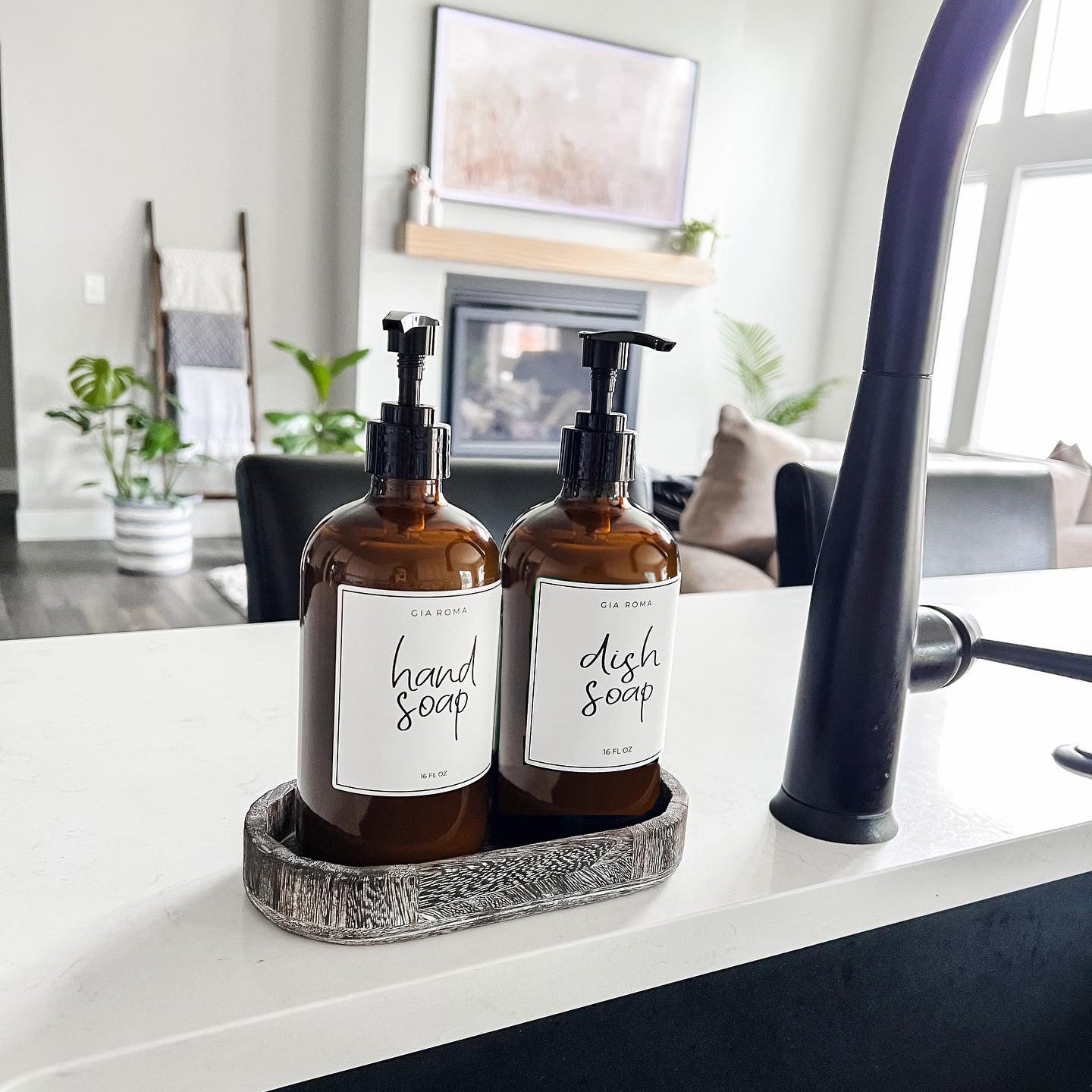16oz Glass Amber | White Label - Cart2u.ro