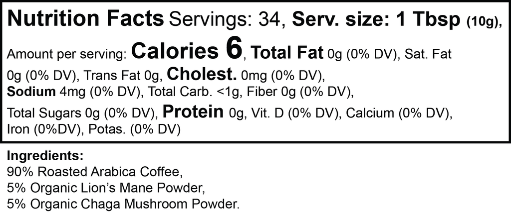Vitality Mushroom Coffee (Medium Roast) Dark Chocolate, Nutty, Full - Cart2u.ro