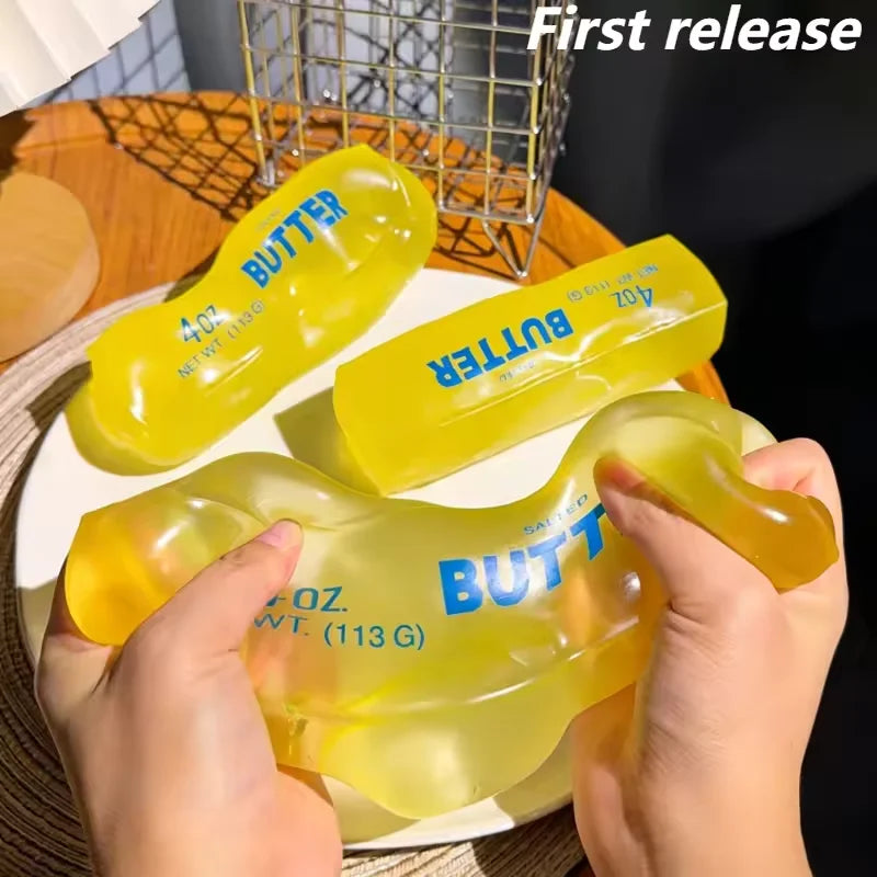 New Simulated Butter Squishy Toy Slow Rising Squeeze Toy Stress Relief Sensory Fidget Toy For Adults Teens Relax Stress Gift