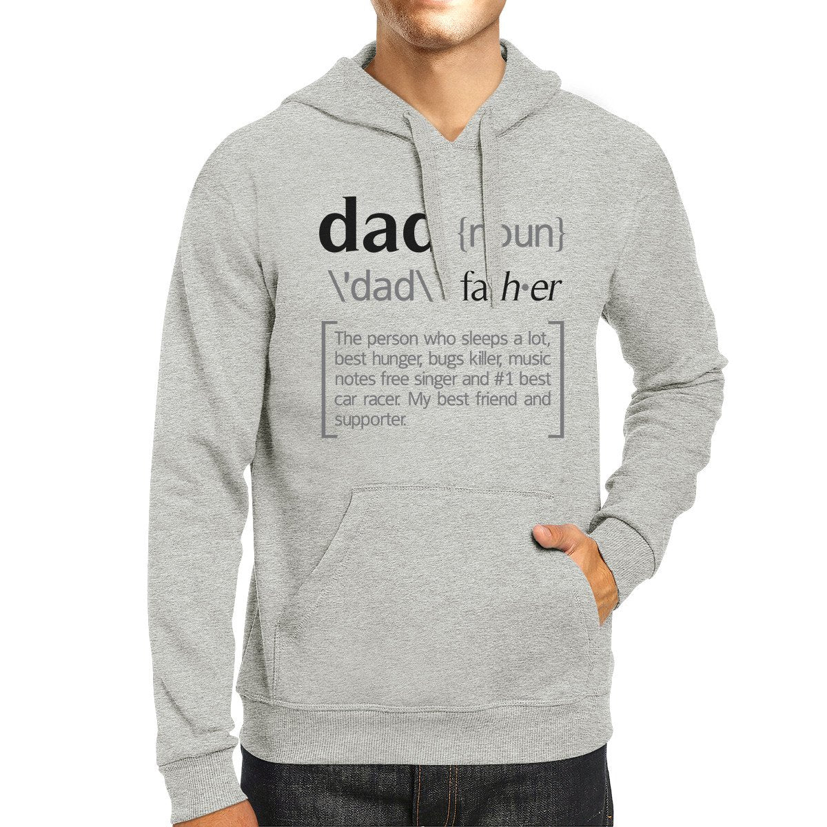 Dad Noun Grey Unisex Funny Design Hoodie For - Cart2u.ro