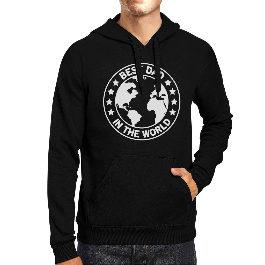 World Best Dad Black Unisex Hoodie Fathers Day - Cart2u.ro