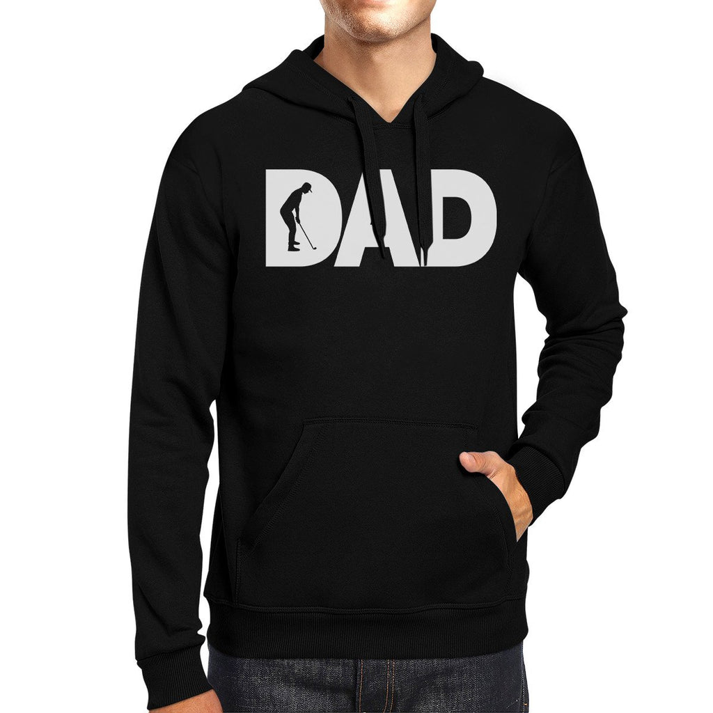 Dad Golf Unisex Black Hoodie Funny Design Graphic - Cart2u.ro