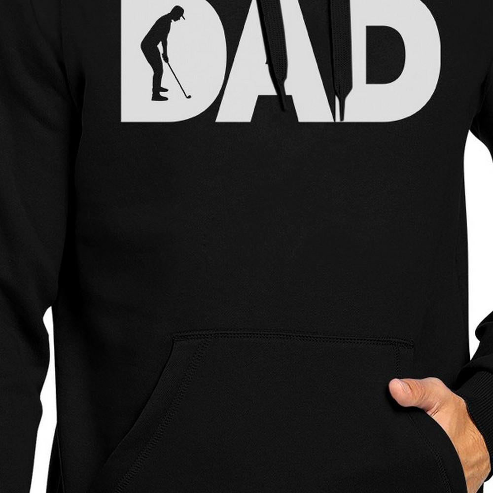 Dad Golf Unisex Black Hoodie Funny Design Graphic - Cart2u.ro