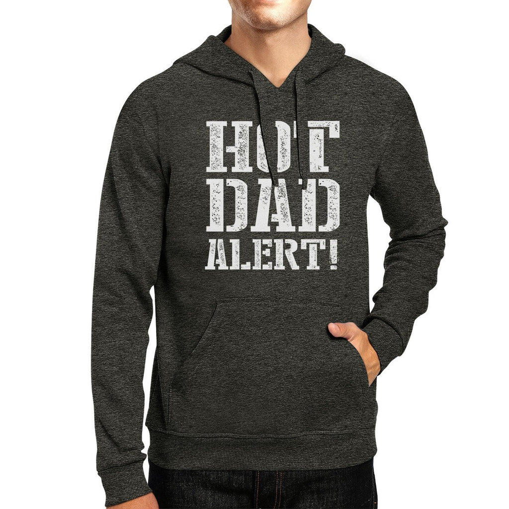 Hot Dad Alert Unisex Dark Gray Pullover Hoodie - Cart2u.ro