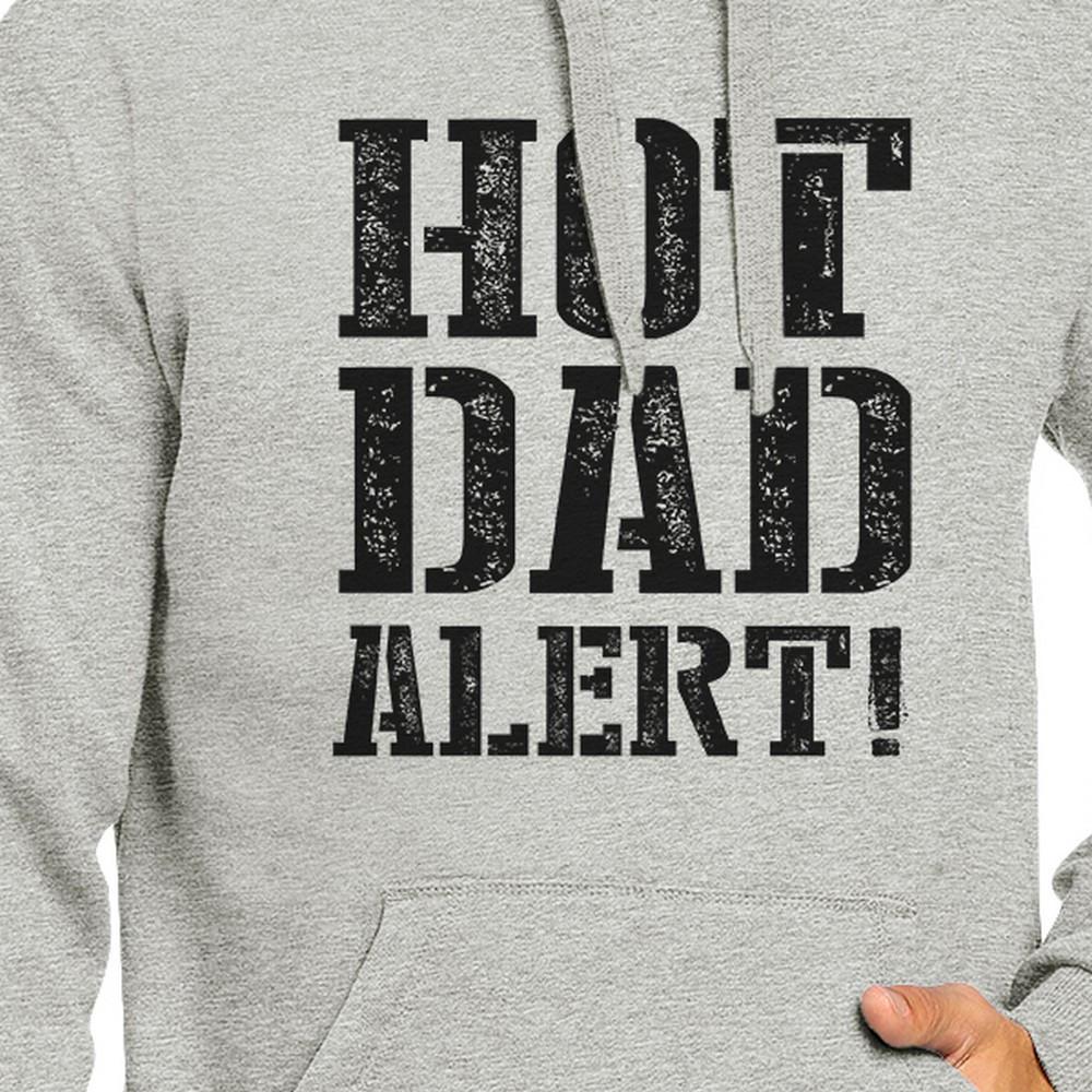 Hot Dad Alert Unisex Grey Hoodie Cute Fathers Day - Cart2u.ro