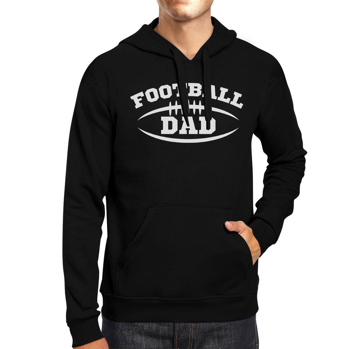 Football Dad Men Black Funny Design Hoodie For - Cart2u.ro