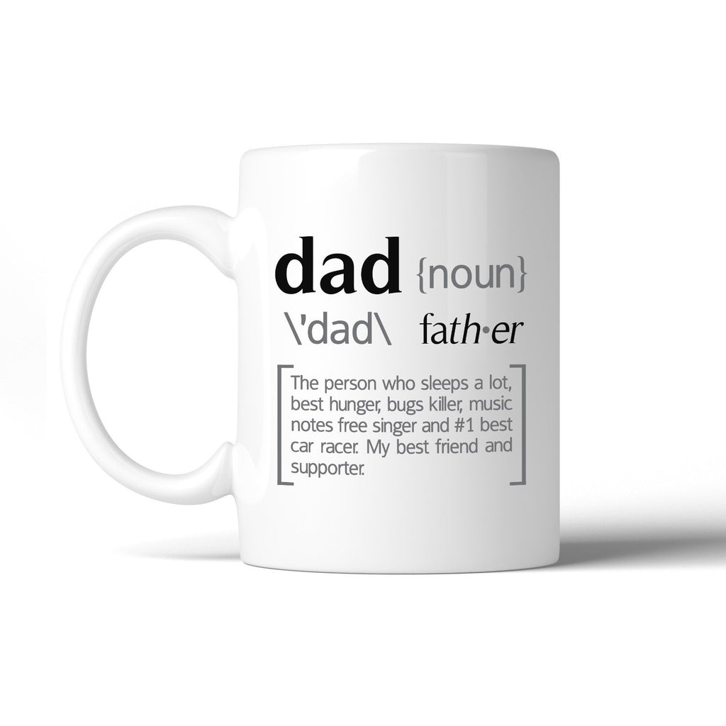 Dad Noun White Ceramic Coffee Mug Funny Design - Cart2u.ro
