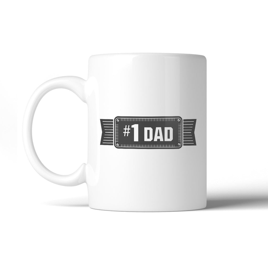 #1 Dad Ceramic Coffee Mug Unique Vintage Design - Cart2u.ro